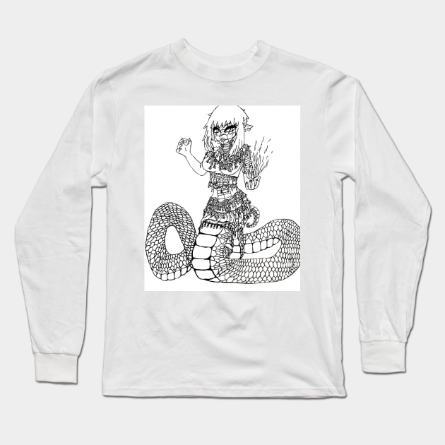 Kumi Coloring Book Page Long Sleeve T-Shirt by lisaeldred